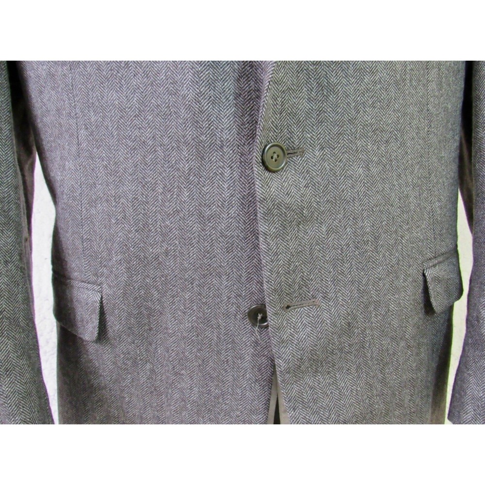 Lauren Ralph Lauren Houndstooth Wool Cashmere Blend Blazer Sz 44L For Macy's - Picture 10 of 14